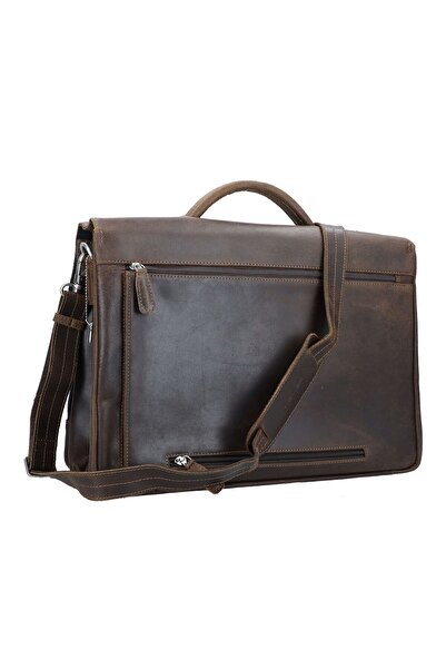 Plevier Vintage Oxford Aktentasche Rfid Schutz Leder 40 cm notebook