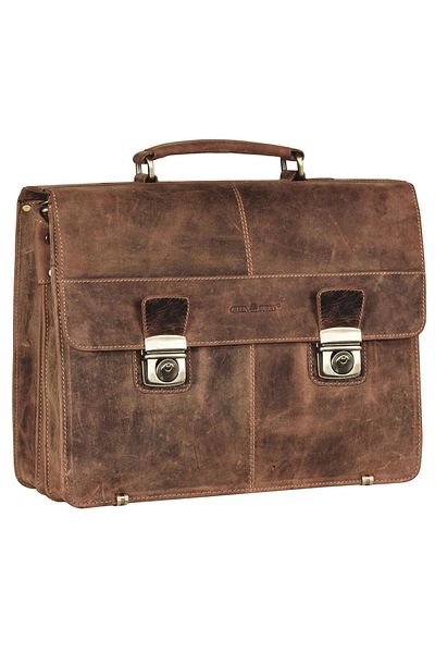 Greenburry Vintage XL Aktentasche Leder 40 cm