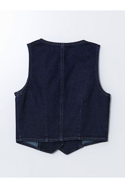 LC Waikiki Vestă de jeans pentru femei cu decolteu în V