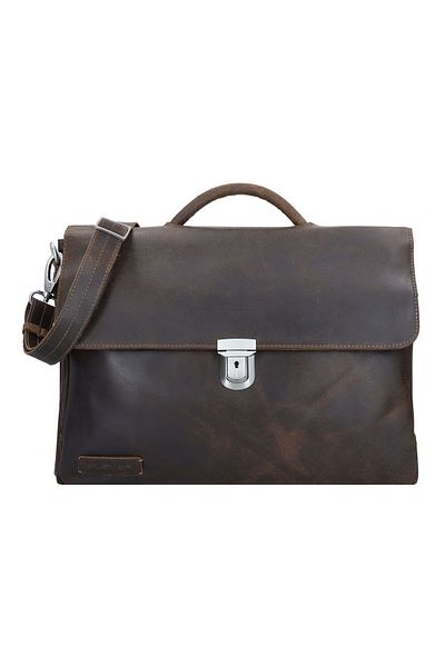 Plevier Vintage Oxford Aktentasche Rfid Schutz Leder 40 cm notebook