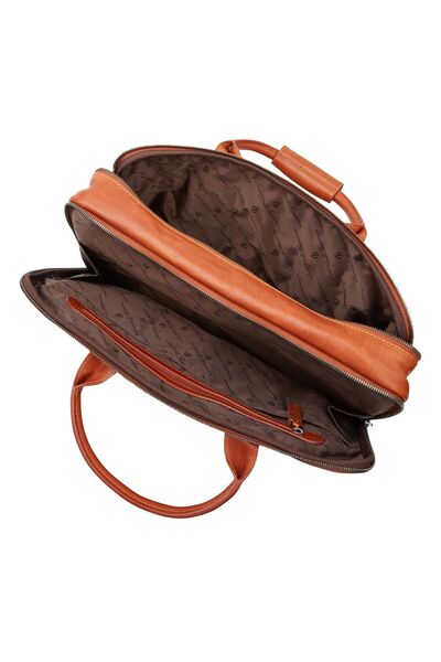 Castelijn & Beerens Firenze 45 cm RFID Leder Aktentasche – Fach für Laptop und Computer