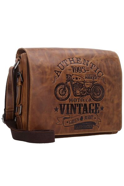 Greenburry Vintage Cafe-Racer Messenger Leder 33 cm