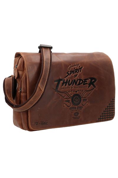 Greenburry Racing Koleksiyonu Atlanta Aktentaschen Messenger Leder 36 cm