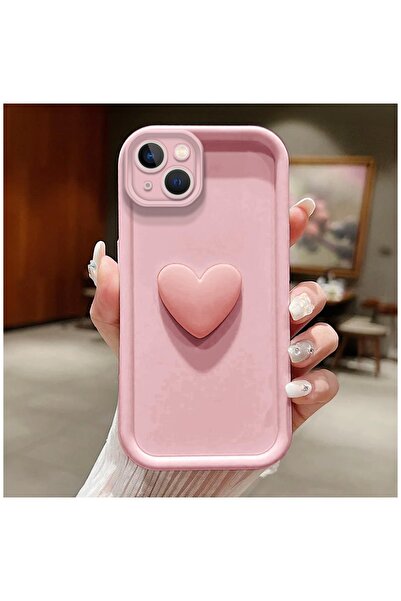 Zebana Apple iPhone 16 Uyumlu Kılıf Zebana Amour Silikon Kılıf Pembe