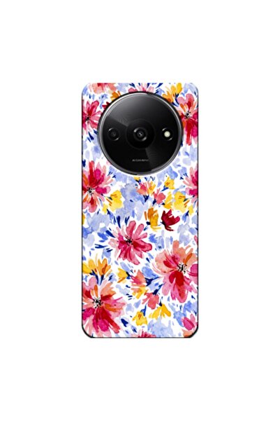 Zebana حافظة سيليكون متوافقة مع هاتف Xiaomi Redmi A3 زهور الربيع 7 (مطبوعة)