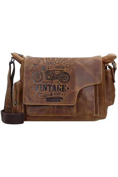 Greenburry Vintage Cafe-Racer Messenger Leder 39 cm