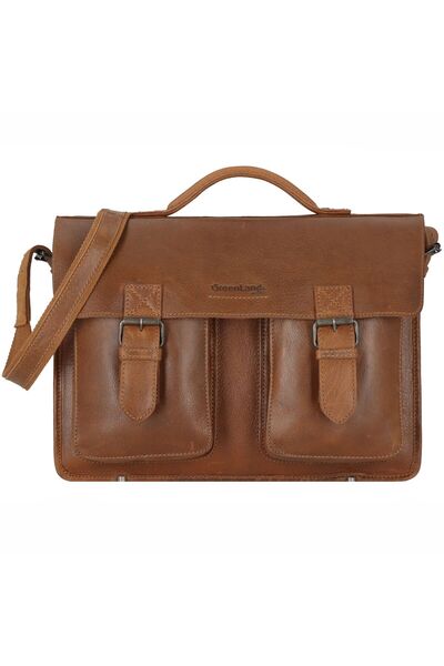 Greenland Nature Natur Aktentasche Leder 40 cm