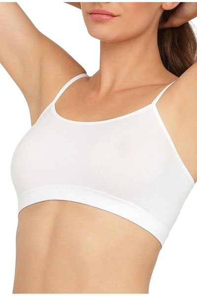 OlaLady Bustieră crop top fără cusături din 3 piese cu curea de frânghie