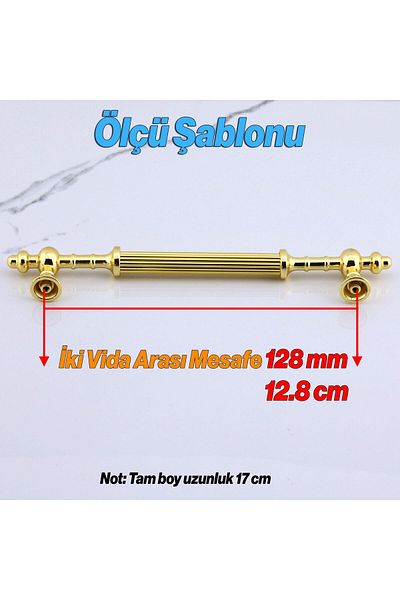 Badem10 Mâner metalic Fate Gold 128 mm- 12,8 cm Mobilier Bucătărie Sertar Dulap Dulap Mânere Mâner Mâner Aur