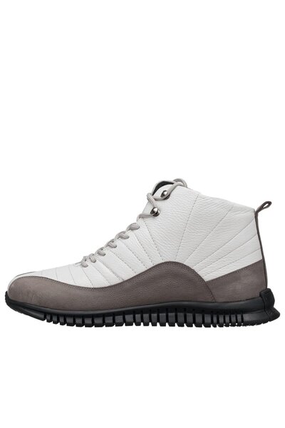 COSTO 45 - 46 - 47 - 48 - 49 - 50 Büyük Numara Erkek Deri Bot - 30 Ağustos Beyaz