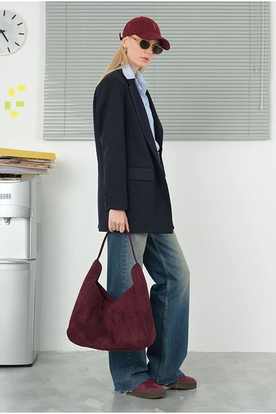 HEQA Dark Navy Blue Classic Blazer Jacket