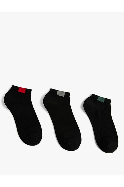 Koton Set de 3 șosete din bumbac cu imprimeu geometric
