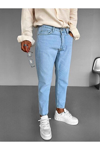 ablukaonline Ανδρικό Boyfriend παντελόνι Ice Blue Basic Jean