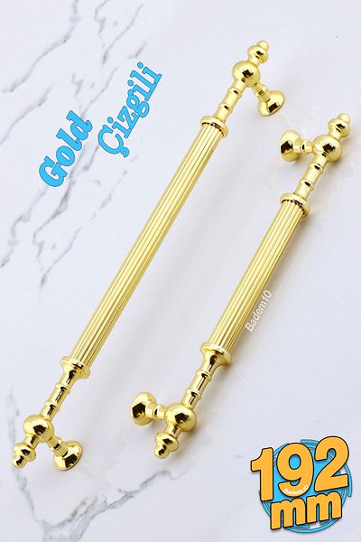 Badem10 Mâner din metal auriu Fate 192 mm- 19,2 cm Mobilier Bucătărie Sertar Dulap Dulap Mânere Mâner Mâner Aur