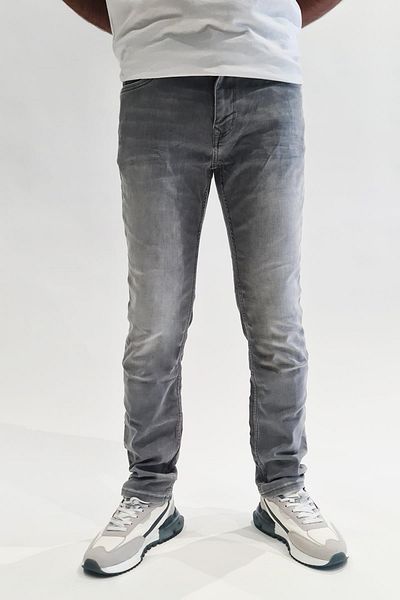 Lee Cooper Мъжки дънки Tom Tailor с нормална талия, с тънък крой, сиви