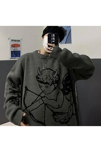 DEEFWEAR Y2k Unisex Oversize πουλόβερ