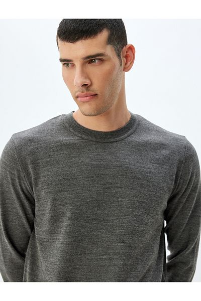 Koton Crew Neck Long Sleeve Basic Knitwear Sweater
