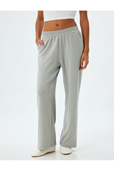 Koton Bol Paça Eşofman Altı Modal Kumaş Beli Lastikli Cepli Rahat Kalıp