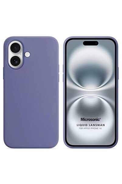 Microsonic Apple iPhone 17 Kılıf Liquid Lansman Silikon Lavanta Grisi