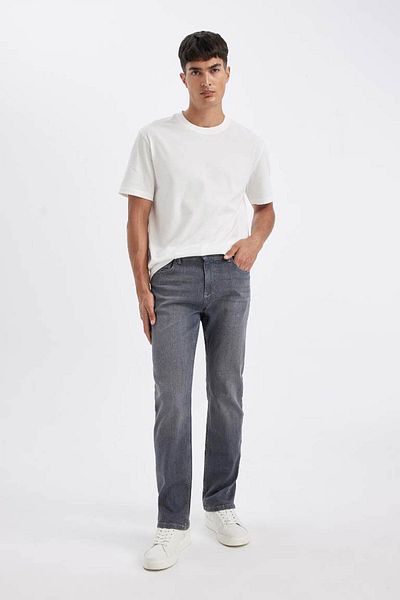 DeFacto Sergio Regular Fit Gray Men's Jeans - B7349Ax/Nm55