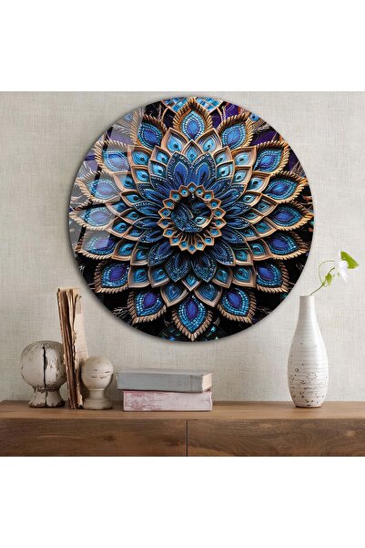 bestdecor Okrugli stakleni sto Peacock | Poklon, Dekorativni, Kancelarija, Ku...