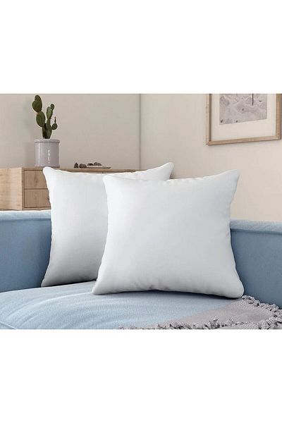 DNR 4-Piece Nano Gel Fiber Filled Throw Pillow Inner Pillow - Breathable Cotton Fabric 45X45 cm