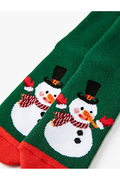 Koton New Year's Themed - Snowman Detailed Towel Socks