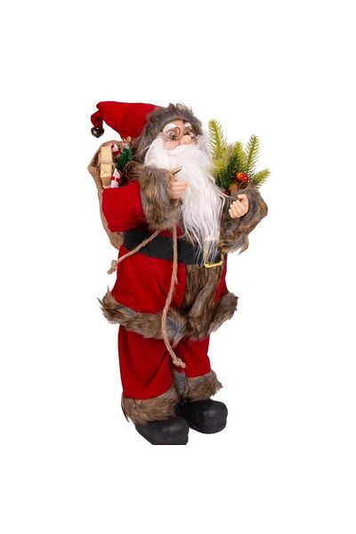 ÇIRPAN EV Herdekora Christmas Santa Claus Gift - 45 cm Red Decor with Sack