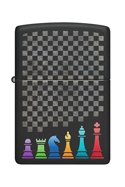 Zippo Ömür Boyu Garantili Benzinli Chess Pieces Design  Çakmak