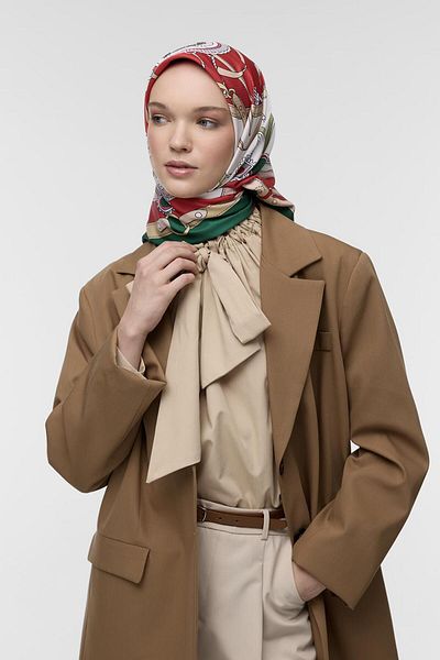 Qef Twill Patterned Silk Scarf - Liada