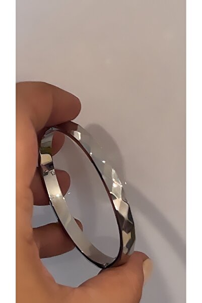 By Semra Prizma Model Bebe Boy ( Ince Bilekler Için ) Kalın Kelepçe Çelik Kad...