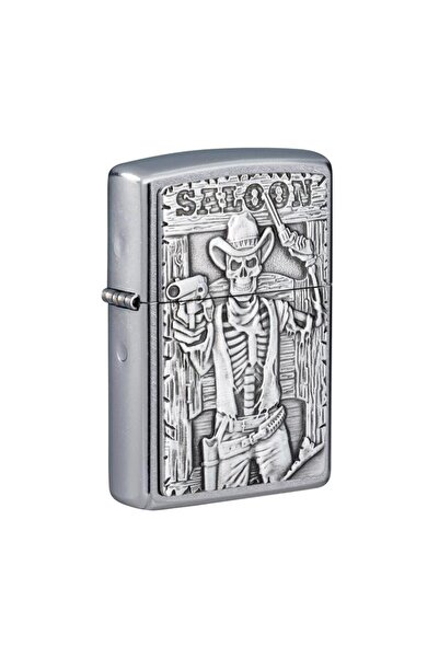 Zippo Çakmak Saloon Skull Emblem Design 49298-083535