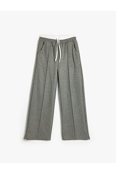Koton Basic Bol Paça Pantolon Cepli Çift Bel Detaylı