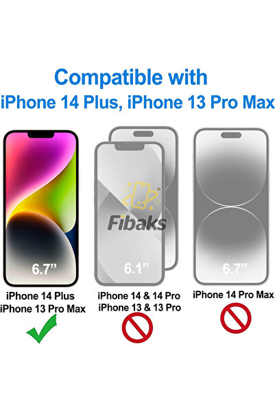 Fibaks Apple iPhone 13 Pro Max/14 Plus Compatible App App Apparatus Ghost Full Cover Glass Screen Protector
