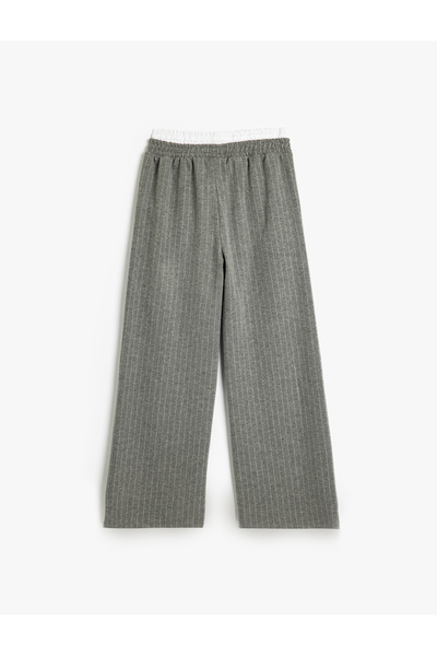 Koton Basic Bol Paça Pantolon Cepli Çift Bel Detaylı