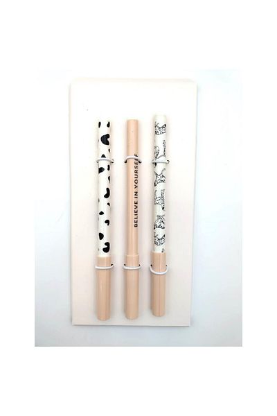 Pyrus Pastel Plastic Pen - Body Ballpoint, Set of 3