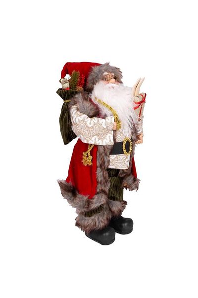 ÇIRPAN EV Herdekora Santa Claus Ski Set - with Green Pants, Red-Green 45 cm