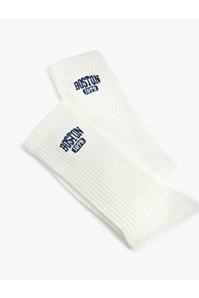 Koton Чорапи с текстура и колежански мотиви