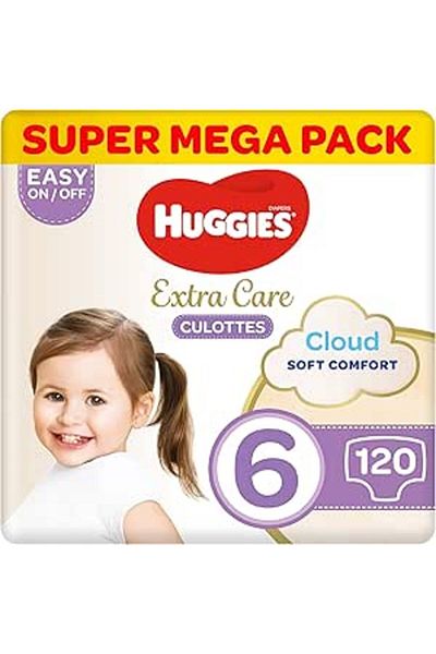 Huggies , Extra Care Culottes, Size 6,  15-25 kg, Super Mega Pack, 120 Diaper Pants