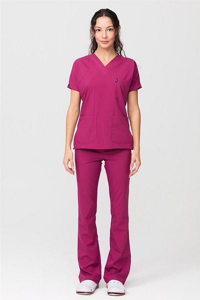 Çatı Medikal Ultralycra Spaniard - Kit de exfoliant pentru doctor în lycra, uniformă chirurgicală (FEMEI), cireșe