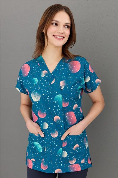 Çatı Medikal Carnival Basic - Tricou cu model pentru asistentă medicală veterinară (UNISEX) / Milky Way