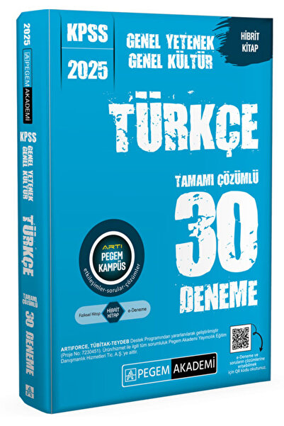 Pegem Akademi Yayıncılık 2025 KPSS Genel Yetenek Genel Kültür Türkçe Tamamı Ç...