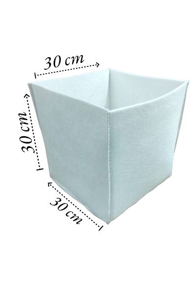 Balkan Room Λευκό Felt Box Organizer Πολλαπλών Χρήσεων Ντουλάπα Organizer 30x30x30
