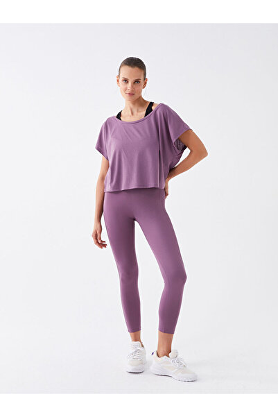 LC Waikiki Plum Elastic Waist Plain Interlock Women's Sports Leggings