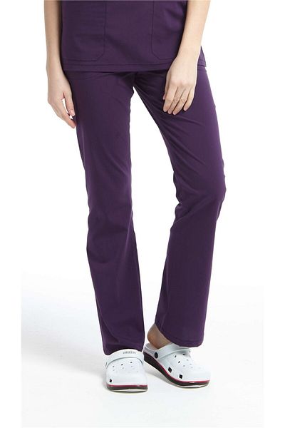 Çatı Medikal Ultralycra Spaniard - Tricou chirurgical cu fund unic din Lycra violet închis Doctor Nurse Scrubs (FEMEI)