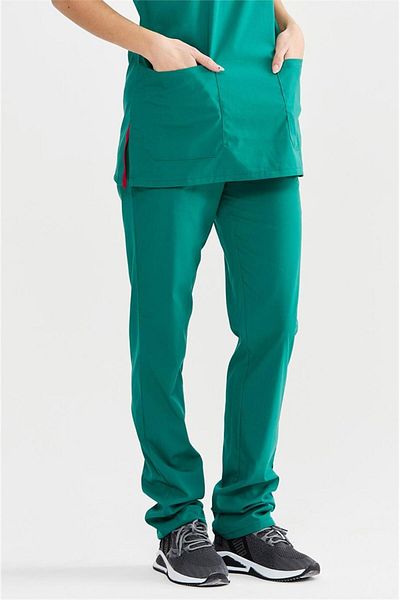 Çatı Medikal UltraLycra Basic - Lycra Doctor Nurse Scrubs Χειρουργική φανέλα μονής βάσης (UNISEX), χειρουργική πράσινη