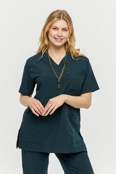 Çatı Medikal Ultralycra Comfy - Plus Size Lycra Doctor Nurse Scrubs Ομοιόμορφη χειρουργική στολή