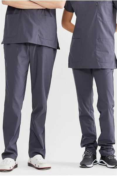 Çatı Medikal Ultralycra Basic - Bluză chirurgicală cu pantaloni din Lycra pentru doctori și asistente (UNISEX), Asfalt
