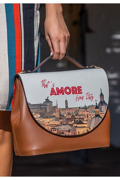 Dogo Women's Vegan Leather Brown Handbag - That's Amore from Italy Design