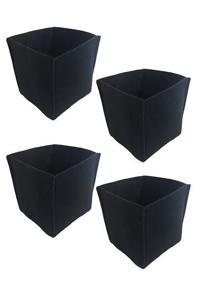 Balkan Room 4 Pieces Black Felt Box Multi-Purpose Organizer In-Cabinet Organizer 30X30X30